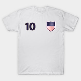 USA Football Supporters Heritage Home Crest Number 10 T-Shirt